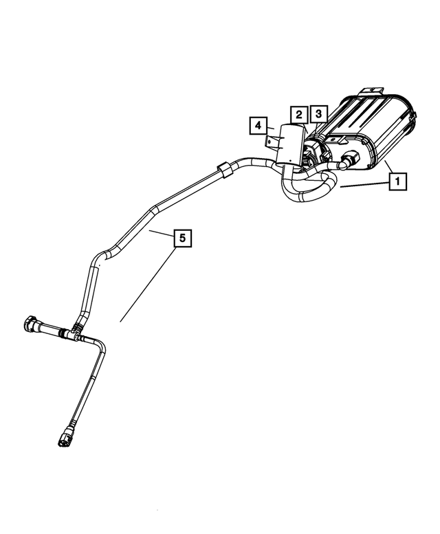 5085454AF - Emission Controls: Canister To Vapor Line Hose for Mopar Image