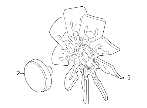 Cooling Fan, Clutch & Motor for 2002 Lincoln Blackwood #0