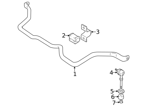 Stabilizer Bar & Components for 2002 Chevrolet Tracker #1