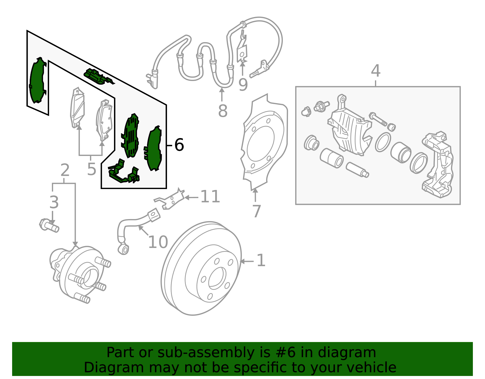 2005-2020 Nissan Disc Brake Anti-Rattle Clip Set 410800V726