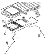 5135009AA - Body Sheet Metal Except Doors: Sunroof Sunshade for Mopar Image