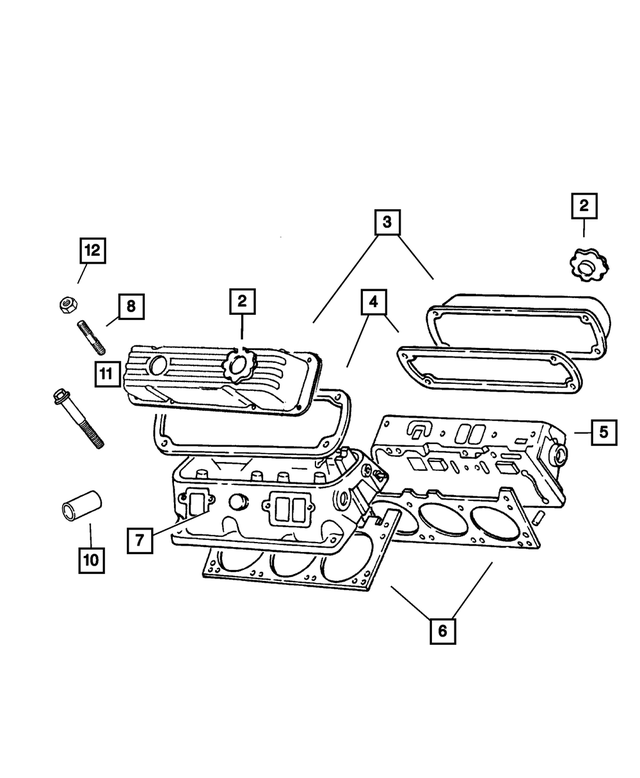 53020609 - Engine 3.9L Six Cylinder: Cylinder Head Cover for Mopar Image image