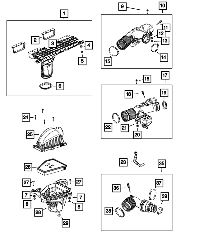 6105177AA - Fuel and Accelerator Pedal: Hose Clamp for Chrysler: Town &amp; Country | Dodge: Durango, Grand Caravan | Jeep: Grand Cherokee, Grand Cherokee L, Grand Cherokee WK, Wrangler | Ram: C/V Image