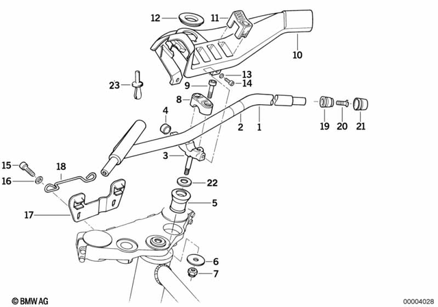 32712307361 - Steering: Clamping Support, Bottom -  for BMW-Motorrad Image image