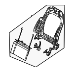 88420T1BD0 - Body: Seat Back Frame for Hyundai Image