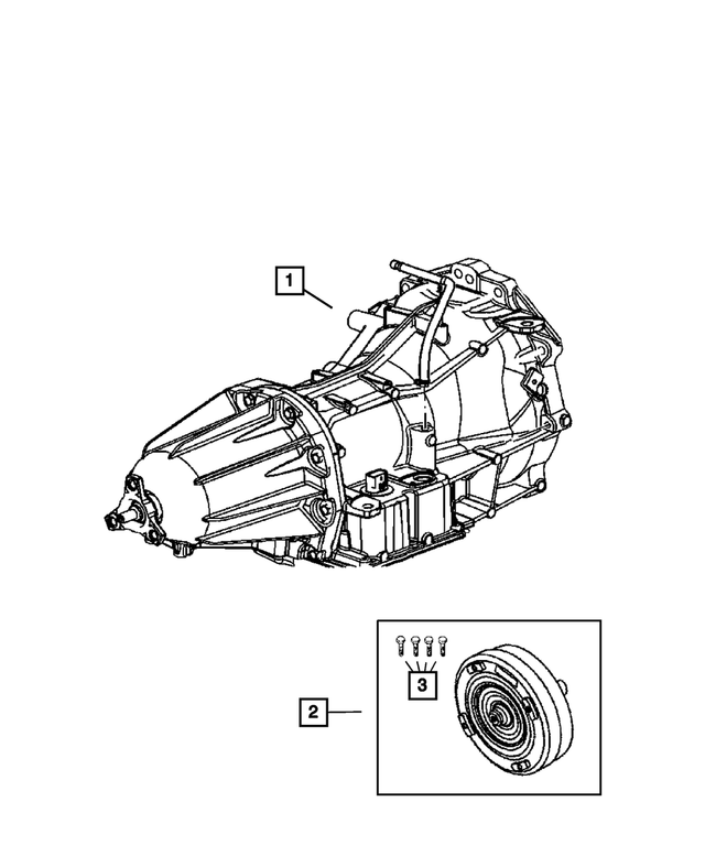 R5144393AH - Automatic Transaxle 4 Speed: With Torque Converter Transmission for Chrysler: 300 | Dodge: Charger, Magnum Image