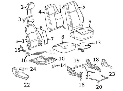 Front Seat Components for 2006 Chevrolet Cobalt #1