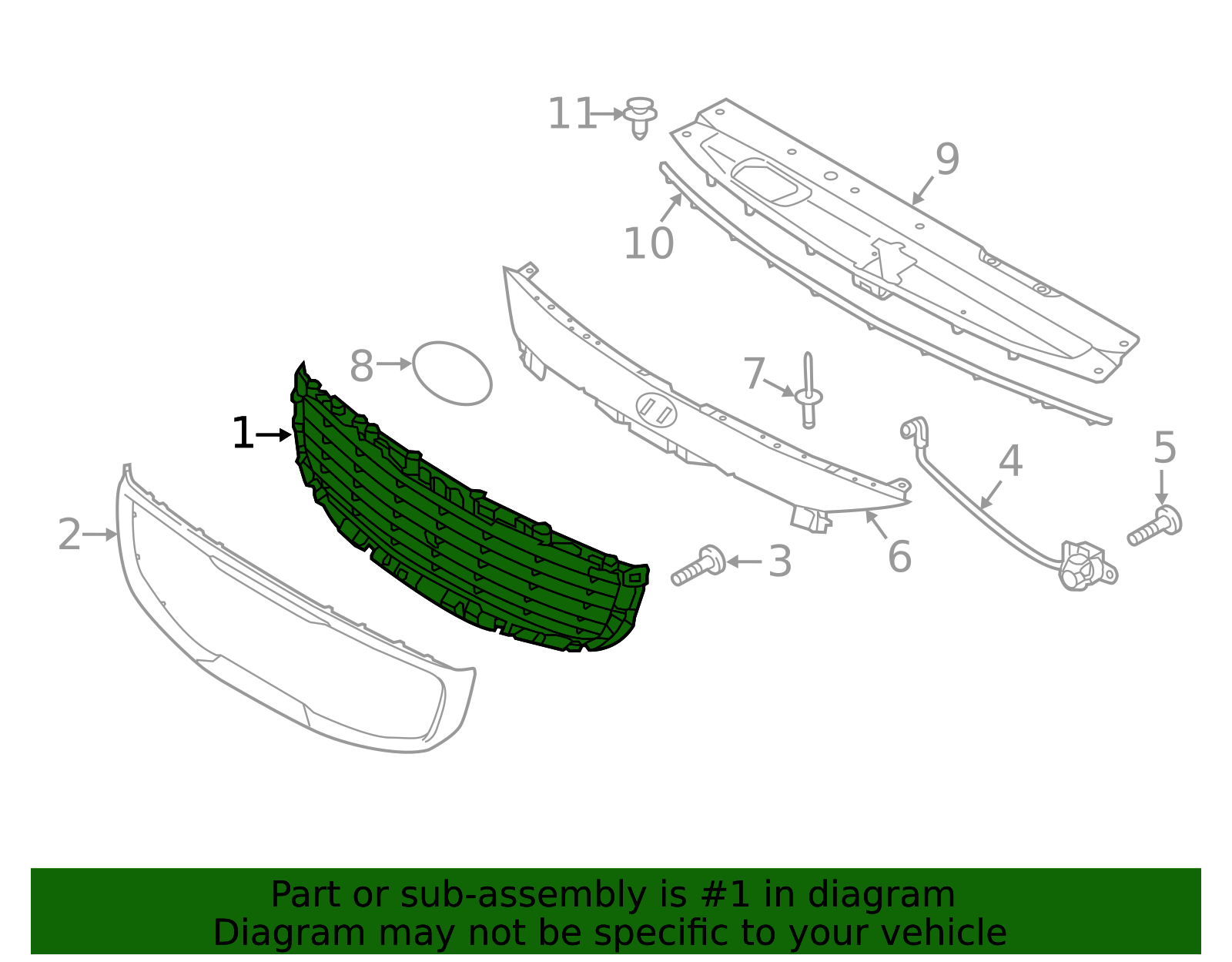 アメリカ　セドナで購入 2015-2017 Kia Sedona Grille 86352-A9530 | OEM Parts Online