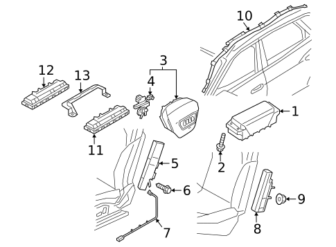 Air Bag System for 2024 Audi Q8 e-tron #0