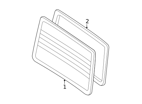 Glass & Hardware - Back for 1998 Pontiac Sunfire #1