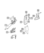 5RH54PD2AF - : B Pillar Upper Molding, Upper Right for Mopar Image