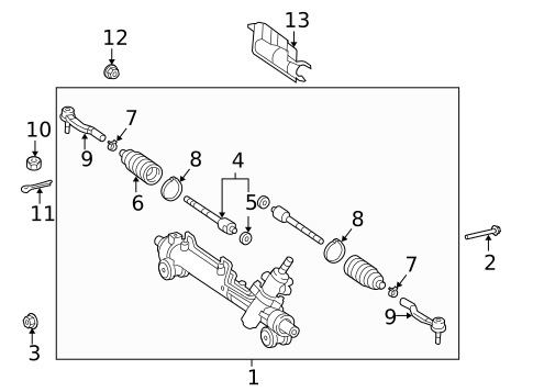 Steering Gear & Linkage for 2011 Lexus ES350 #0
