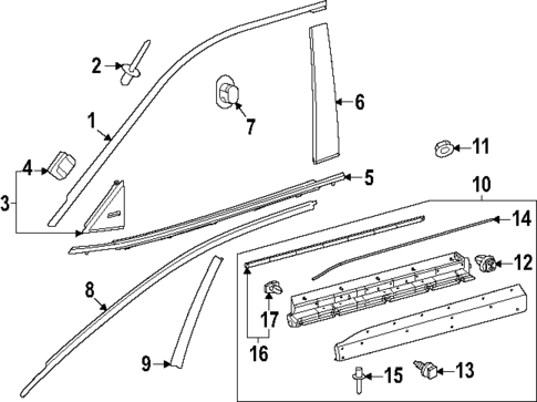 Exterior Trim - Front Door for 2025 Lexus TX500h #0