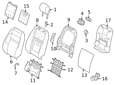 Passenger Seat Components for 2022 Land Rover Discovery Sport #2
