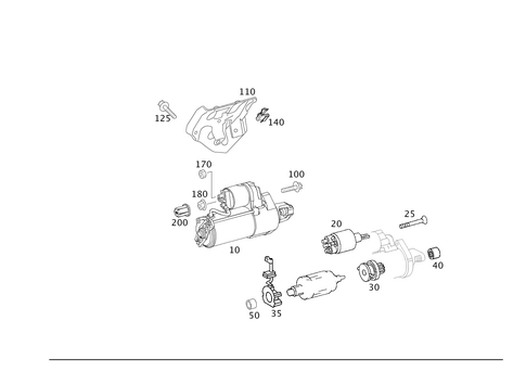 Starter for 1996 Mercedes-Benz S500 #0