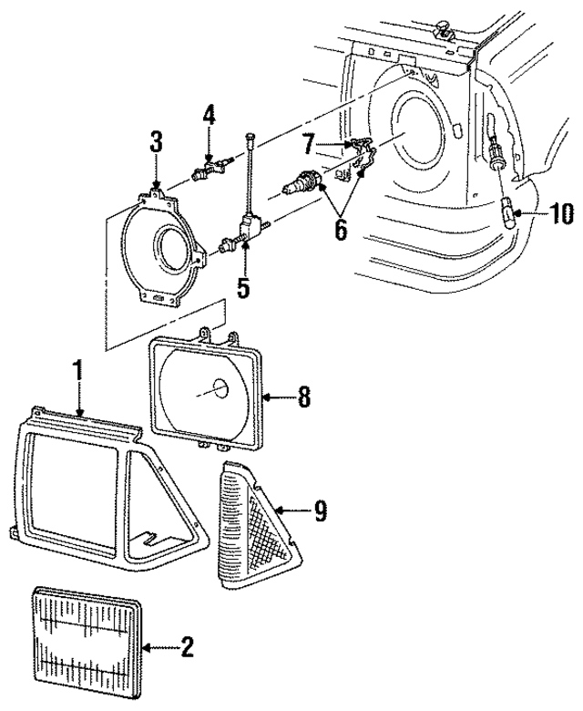 E6FZ13466A - Electrical: Bulb for Ford: Aerostar, Escort, Tempo, Thunderbird, Windstar | Lincoln: Continental | Mercury: Cougar, Topaz, Villager Image