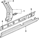 323809221D - Body: Pillar for Volkswagen: Quantum Image