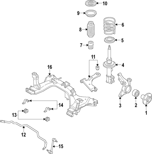 Front Suspension for 2013 Mazda 2 #0
