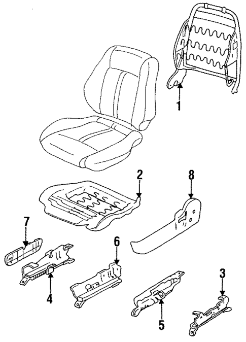 Front Seat Components for 1994 Hyundai Scoupe #0