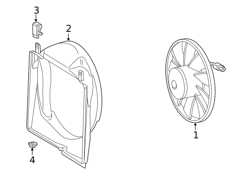 Cooling Fan for 2003 Mercedes-Benz SLK320 #0