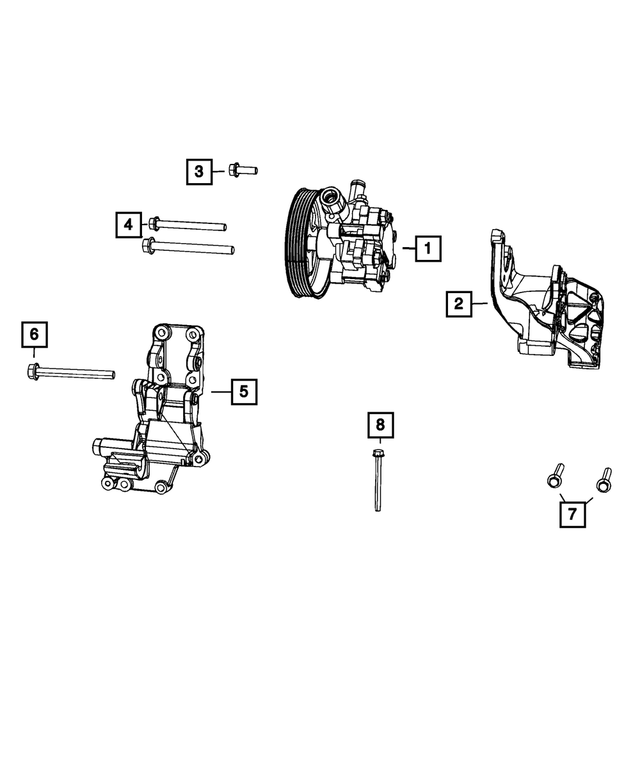 6509154AA - Steering: Hex Flange Head Bolt for Mopar Image