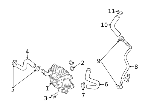 Oil Cooler for 2020 Nissan TITAN XD #0