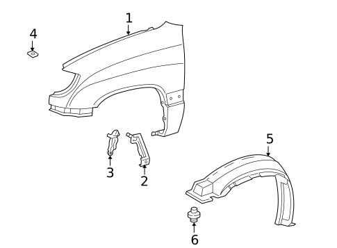Fender & Components for 1998 Lexus LX470 #0