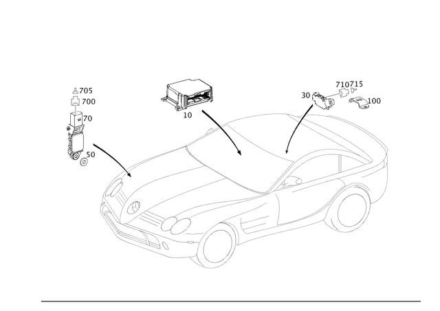 1995451840 - Cowl, Front Panel: Holder for Mercedes-Benz Image image