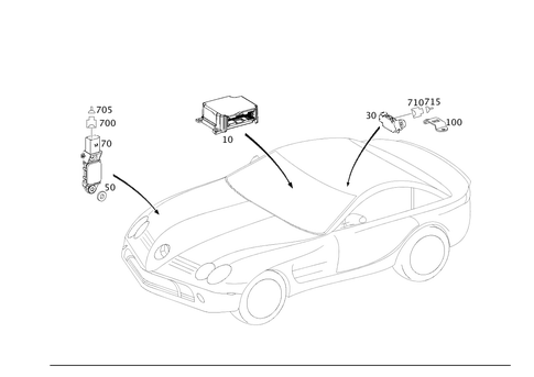 Belt Locking Retractor, Airbag and Sidebag for 2006 Mercedes-Benz SLR McLaren #0