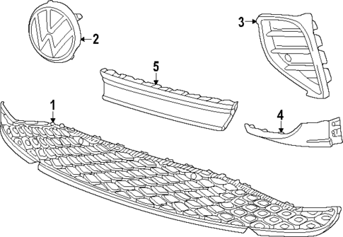 Grille & Components for 2024 Volkswagen ID.4 #0
