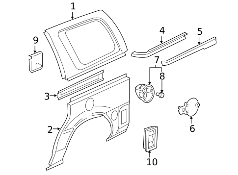 Side Panel & Components for 2005 Pontiac Montana #0