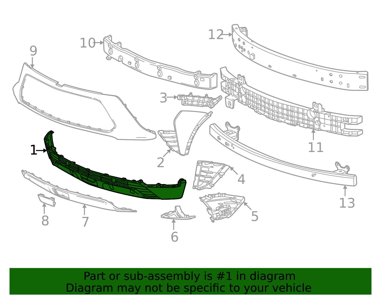 2024-2026 Chevrolet Blazer EV Bumper Cover 26466509 GM | GMPartsDirect.com