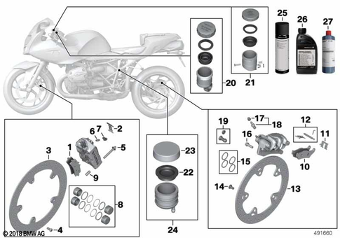 Brake Service for 2008 BMW-Motorrad HP2 Sport #0