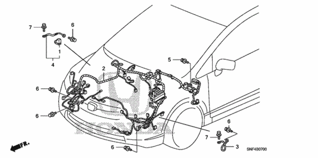 Wire Harness (1) for 2007 Honda Civic #0