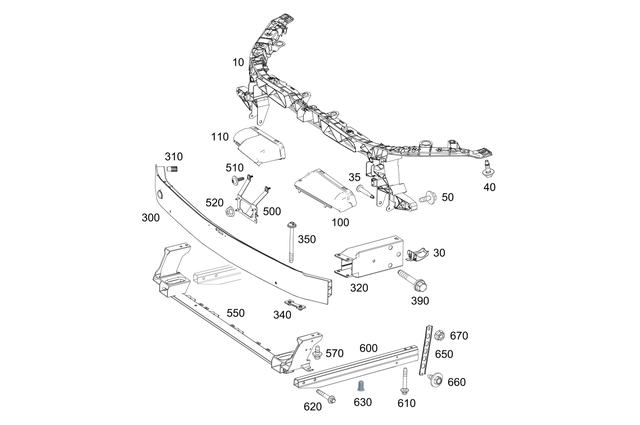 9907424 - Cowl, Front Panel: Blind Clinch Nut for Mercedes-Benz Image image