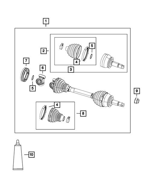 Front Axle Drive Shafts for 2014 Fiat 500L #0