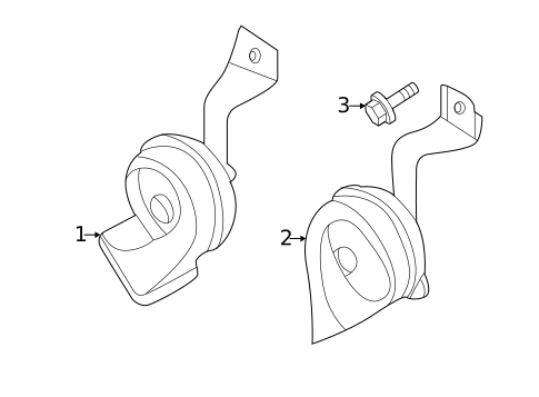 Horn for 2019 Kia Forte #0