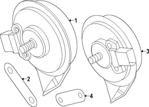 Horn for 2025 Volkswagen Atlas Cross Sport #0