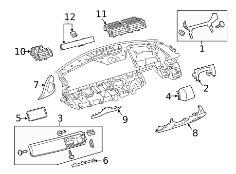 Instrument Panel Components for 2022 Land Rover Range Rover Velar #0