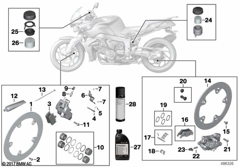 Brake Service for 2008 BMW-Motorrad K 1200 R #0