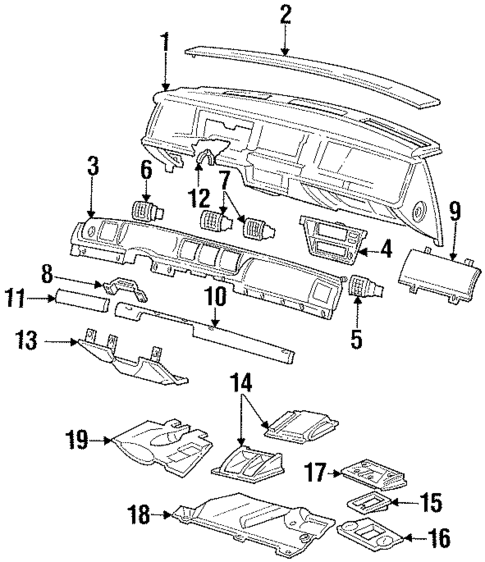 Instrument Panel for 1994 Ford Crown Victoria #0
