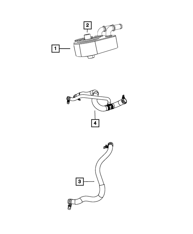 5058632AD - 2.4L Gas; Engine: Oil Cooler Inlet Hose for Mopar Image image