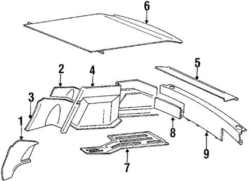 Interior Trim for 1989 Mitsubishi Starion #0