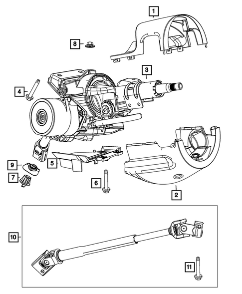 Steering Column and Intermediate Shaft for 2018 Fiat 500 #0
