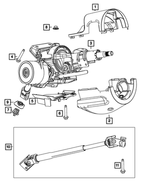 1RZ37JXWAA - Steering: Steering Column Shroud for Fiat: 500 Image