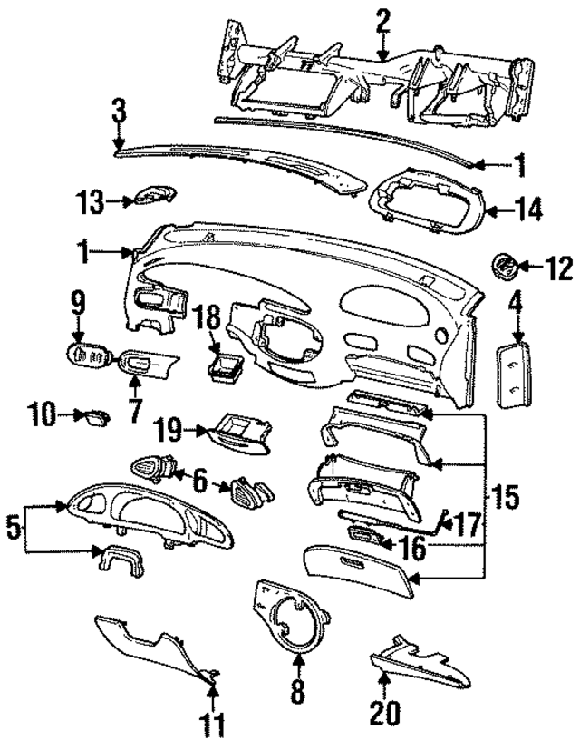 F6DZ19893BC - : Vent Grille for Ford Image