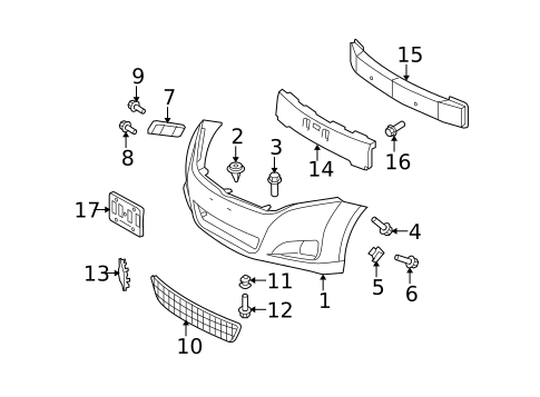 Bumper & Components - Front for 2010 Toyota Venza #0