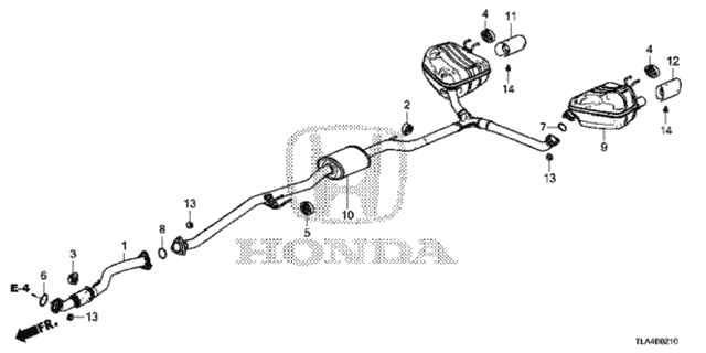 Exhaust Pipe - Muffler (1.5L) (4WD) for 2018 Honda CR-V #0