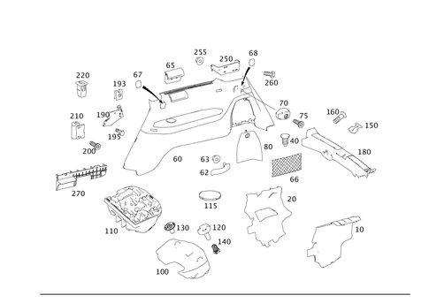 Luggage Compartment Covering for 2006 Mercedes-Benz R350 #0