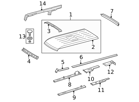 Roof & Components for 2003 Dodge Sprinter 2500 #2